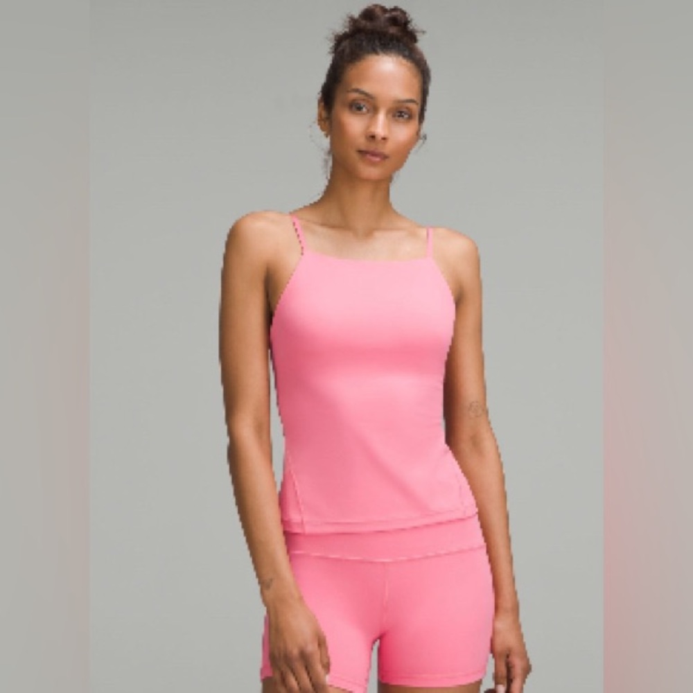 Lululemon Size 10 Align High Neck Cami Tank SAKP Sakura Pink Shelf Bra Nulu.